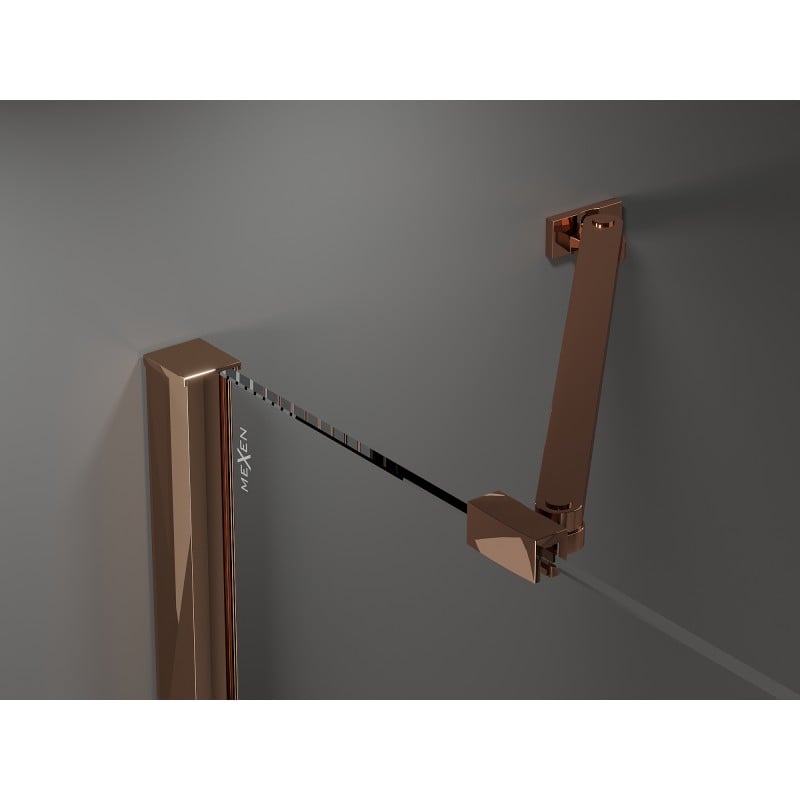Mexen Velar Duo Schiebetüren-Duschkabine 150 cm, Graphit, Roségold - 871-150-000-42-60