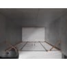 Mexen Velar Duo Duschschiebetüren 150 cm, Grafit, gebürstetes Kupfer - 871-150-000-42-65