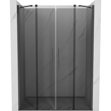 Mexen Velar Duo Duschschiebetür 140 cm, Graphit, gebürstet Gun Gray - 871-140-000-42-66
