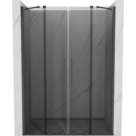 Mexen Velar Duo Schiebeduschtür 160 cm, Graphit, Gebürstetes Gun Gray - 871-160-000-42-66