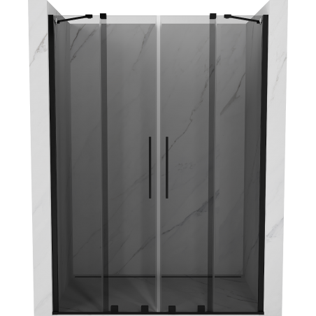 Mexen Velar Duo Schiebetüren für Dusche 160 cm, Grafit, Schwarz - 871-160-000-42-70
