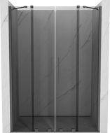 Mexen Velar Duo Schiebetüren für Dusche 140 cm, Graphit, Gun Metal - 871-140-000-42-95