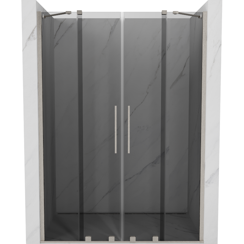 Mexen Velar Duo Schiebetüren 160 cm, Graphit, gebürsteter Nickel - 871-160-000-42-97