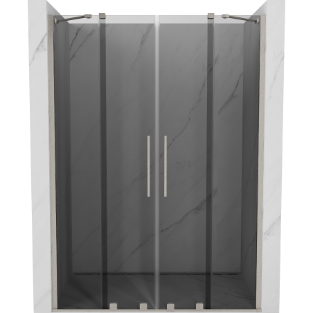 Mexen Velar Duo Schiebetüren 160 cm, Graphit, gebürsteter Nickel - 871-160-000-42-97