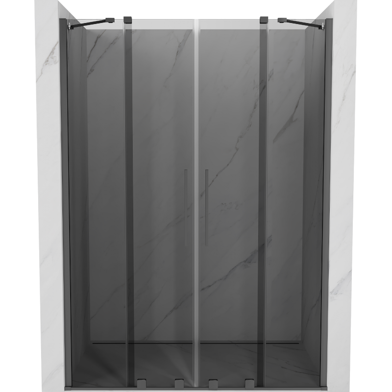 Mexen Velar Duo Schiebedusche Türen 150 cm, Grafit, Gun Metal - 871-150-000-42-95