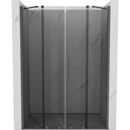 Mexen Velar Duo Schiebedusche Türen 150 cm, Grafit, Gun Metal - 871-150-000-42-95