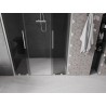 Mexen Velar Duo Schiebetür Duschwand 140 cm, Graphit, gebürsteter Nickel - 871-140-000-42-97