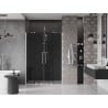 Mexen Velar Duo Schiebetür Dusche 150 cm, Graphit, gebürsteter Nickel - 871-150-000-42-97