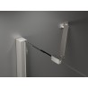 Mexen Velar Duo Schiebetür Duschwand 140 cm, Graphit, gebürsteter Nickel - 871-140-000-42-97
