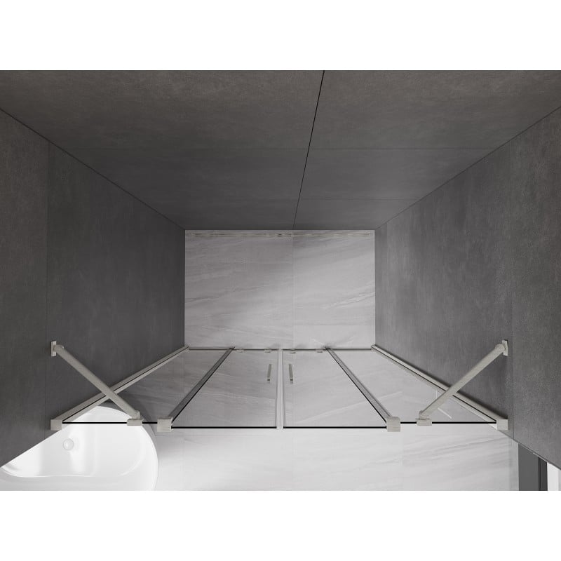 Mexen Velar Duo Schiebetüren 160 cm, Graphit, gebürsteter Nickel - 871-160-000-42-97