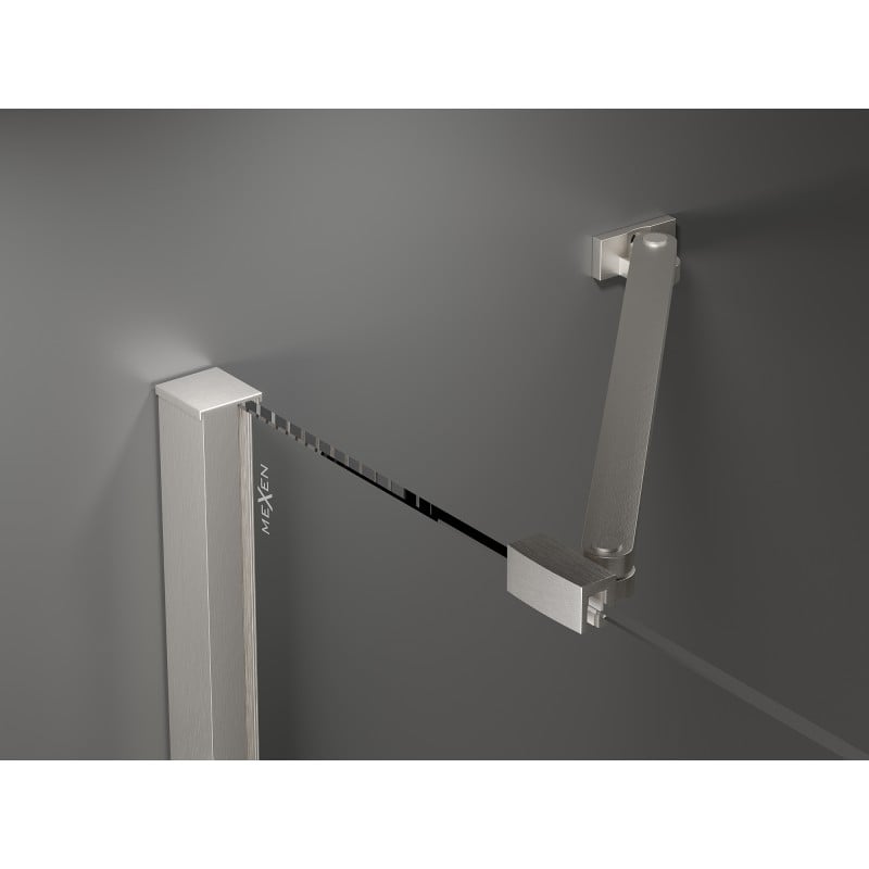 Mexen Velar Duo Schiebetüren 160 cm, Graphit, gebürsteter Nickel - 871-160-000-42-97