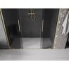 Mexen Velar L Duo Duschschiebetür 170 cm, Grafit, gebürstetes Gold - 871-170-003-42-55