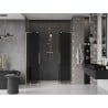 Mexen Velar L Duo Duschschiebetür 170 cm, Grafit, gebürstetes Gold - 871-170-003-42-55