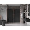 Mexen Velar L Duo Schiebetür Dusche 180 cm, Graphit, Roségold - 871-180-003-42-60