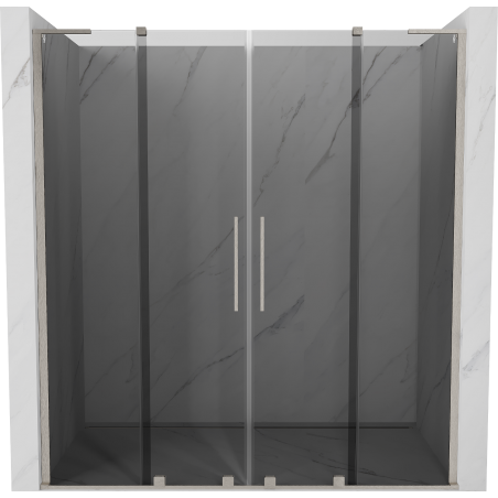 Mexen Velar L Duo Schiebeduschtüren 170 cm, Graphit, gebürsteter Nickel - 871-170-003-42-97