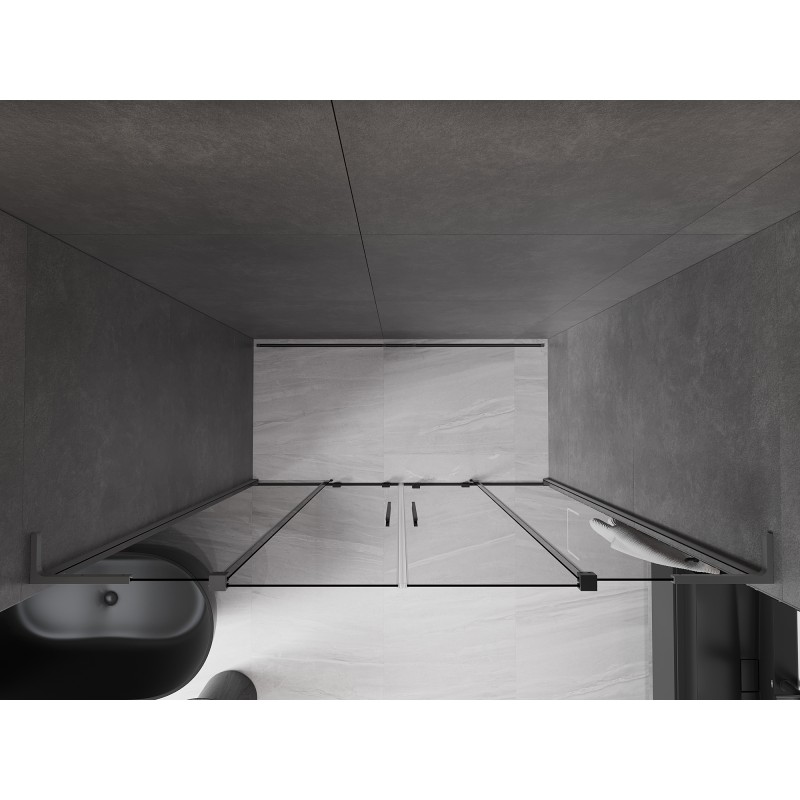 Mexen Velar L Duo Schiebetür 170 cm, Graphit, Gun Metal - 871-170-003-42-95