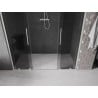 Mexen Velar L Duo Schiebeduschtüren 170 cm, Graphit, gebürsteter Nickel - 871-170-003-42-97