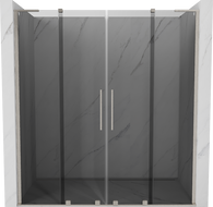 Mexen Velar L Duo Duschschiebetüren 200 cm, grafit, gebürsteter Nickel - 871-200-003-42-97