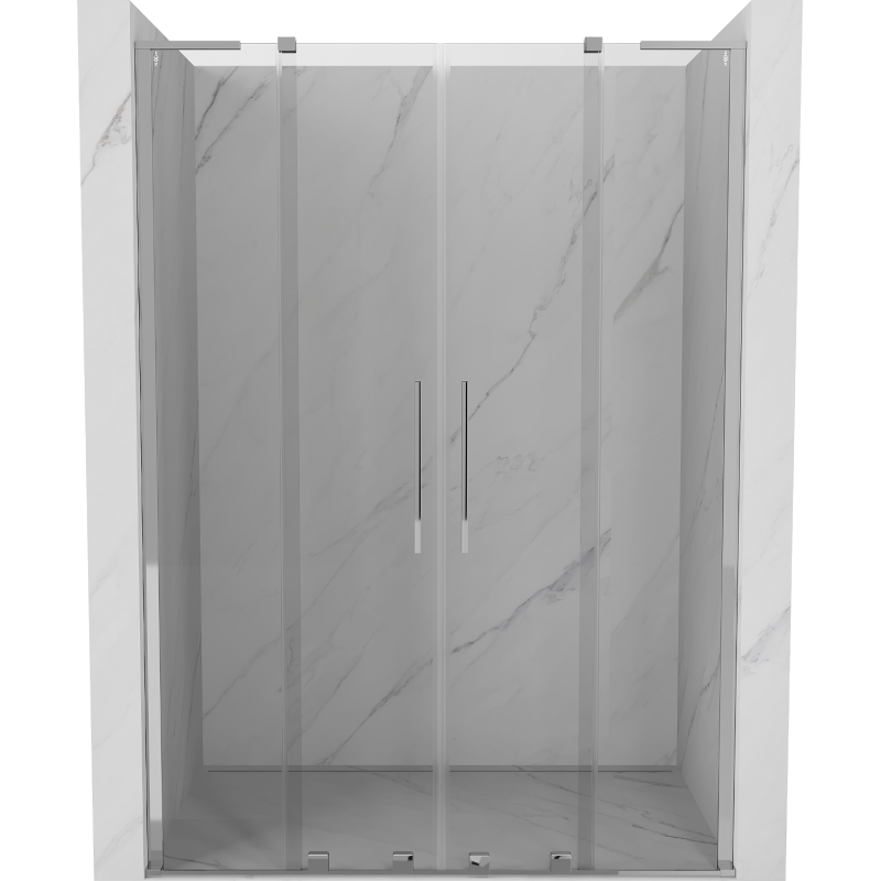 Mexen Velar L Duo Schiebetür 150 cm, transparent, Chrom - 871-150-003-02-01