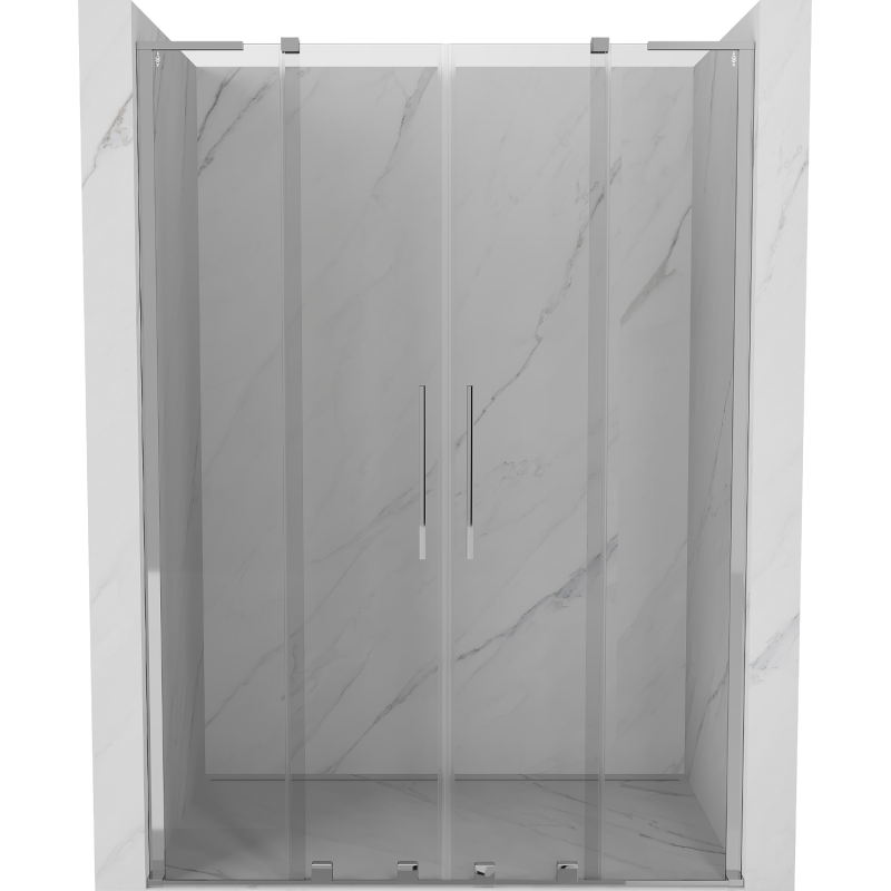 Mexen Velar L Duo Schiebetüren 160 cm, transparent, Chrom - 871-160-003-02-01