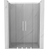 Mexen Velar L Duo Schiebeduschtür 140 cm, transparent, weiß - 871-140-003-02-20