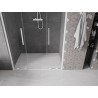 Mexen Velar L Duo Schiebetüren Duschtür 160 cm, transparent, weiß - 871-160-003-02-20