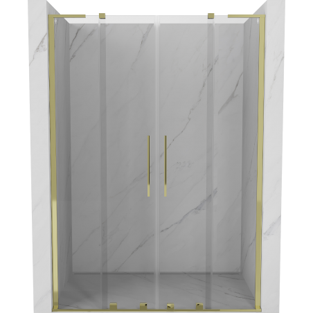 Mexen Velar L Duo Schiebetüren 150 cm, transparent, golden - 871-150-003-02-50