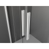Mexen Velar L Duo Schiebetüren Duschtür 160 cm, transparent, weiß - 871-160-003-02-20