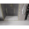 Mexen Velar L Duo Schiebetüren für Duschkabine 140 cm, transparent, gebürstetes Gold - 871-140-003-02-55