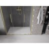 Mexen Velar L Duo Schiebetür 160 cm, transparent, gebürstetes Gold - 871-160-003-02-55