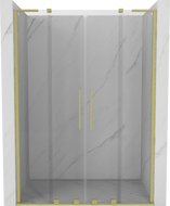 Mexen Velar L Duo Duschschiebetür 150 cm, transparent, gebürstetes Gold - 871-150-003-02-55