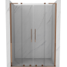 Mexen Velar L Duo Schiebetür Duschwand 140 cm, transparent, Roségold - 871-140-003-02-60