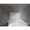 Mexen Velar L Duo Duschschiebetür 150 cm, transparent, gebürstetes Gold - 871-150-003-02-55