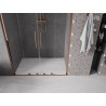 Mexen Velar L Duo Schiebetür Duschwand 140 cm, transparent, Roségold - 871-140-003-02-60