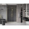 Mexen Velar L Duo Schiebetür 160 cm, transparent, gebürstetes Gold - 871-160-003-02-55