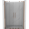 Mexen Velar L Duo Duschschiebetür 160 cm, transparent, Roségold - 871-160-003-02-60