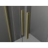 Mexen Velar L Duo Schiebetür 160 cm, transparent, gebürstetes Gold - 871-160-003-02-55