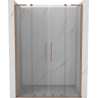 Mexen Velar L Duo Schiebetür für Duschkabine 150 cm, transparent, gebürstetes Kupfer - 871-150-003-02-65