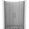 Mexen Velar L Duo Schiebetür 140 cm, transparent, gebürstet Gun Gray - 871-140-003-02-66