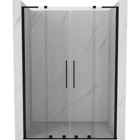 Mexen Velar L Duo Schiebetüren 140 cm, transparent, schwarz - 871-140-003-02-70
