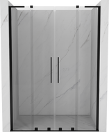 Mexen Velar L Duo Schiebetüren 160 cm, transparent, schwarz - 871-160-003-02-70