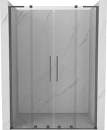Mexen Velar L Duo Schiebeduschtür 140 cm, transparent, Gun Metal - 871-140-003-02-95