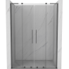Mexen Velar L Duo Schiebetür für Dusche 160 cm, transparent, Gun Metal - 871-160-003-02-95