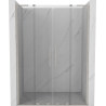 Mexen Velar L Duo Schiebetüren 140 cm, transparent, gebürsteter Nickel - 871-140-003-02-97