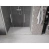 Mexen Velar L Duo Schiebetüren 140 cm, transparent, gebürsteter Nickel - 871-140-003-02-97