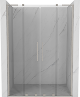 Mexen Velar L Duo Schiebetüren 160 cm, transparent, gebürsteter Nickel - 871-160-003-02-97