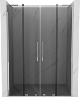 Mexen Velar L Duo Schiebeduschtür 140 cm, Graphit, Chrom - 871-140-003-42-01