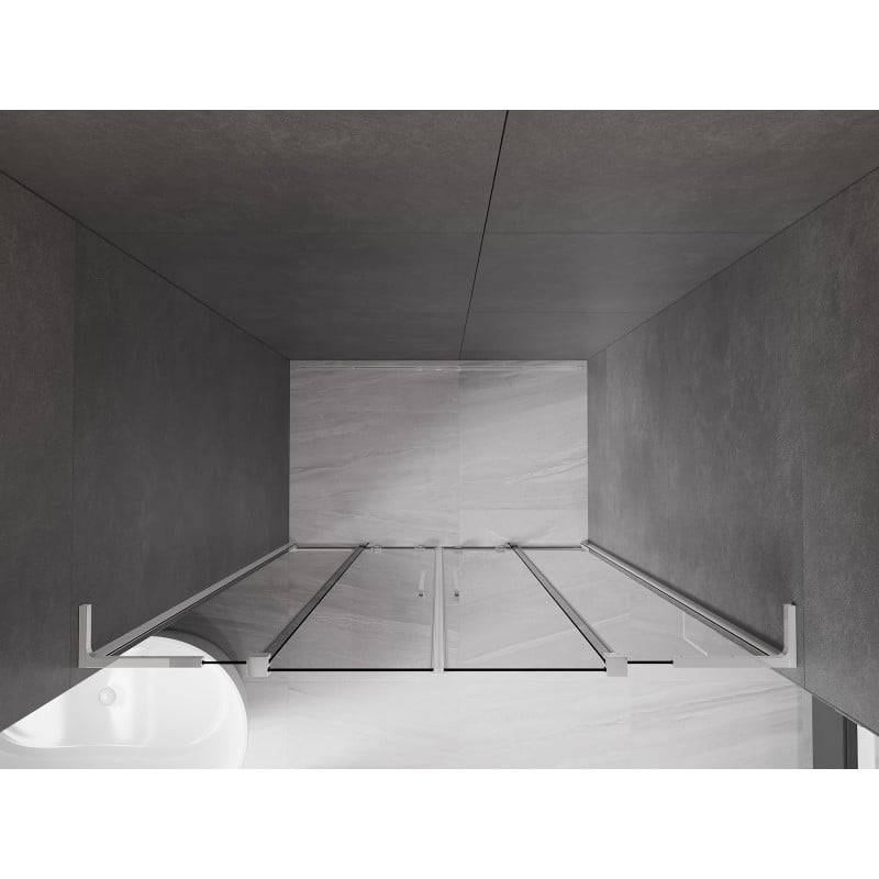 Mexen Velar L Duo Duschschiebetüren 160 cm, Graphit, Chrom - 871-160-003-42-01