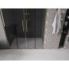 Mexen Velar L Duo Schiebetür Dusche 150 cm, Graphit, Gold - 871-150-003-42-50
