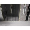 Mexen Velar L Duo Schiebetür Duschkabine 140 cm, graphit, gold - 871-140-003-42-50